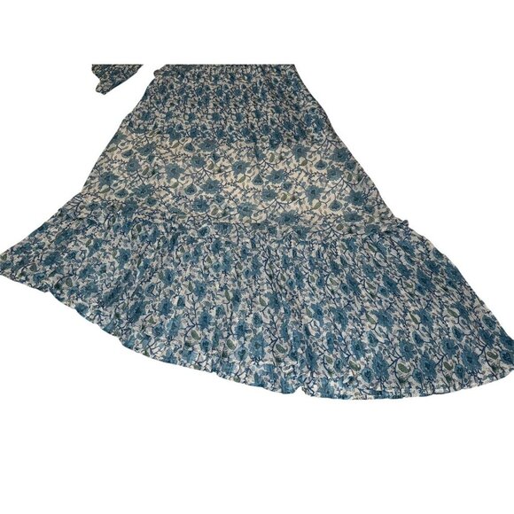 TopShop Women's V-Neck Pleated Assymetrical Hemline Maxi Dress Size 12 - Picture 9 of 16